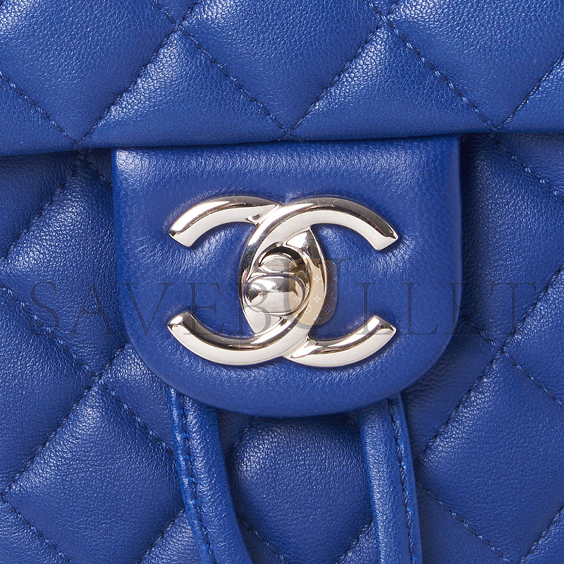 CHANEL LAMBSKIN QUILTED SMALL URBAN SPIRIT BACKPACK BLUE (29*13*11cm)